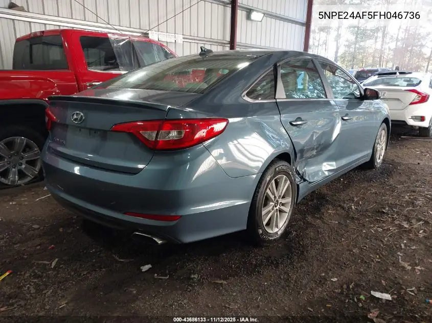 5NPE24AF5FH046736 2015 Hyundai Sonata Se
