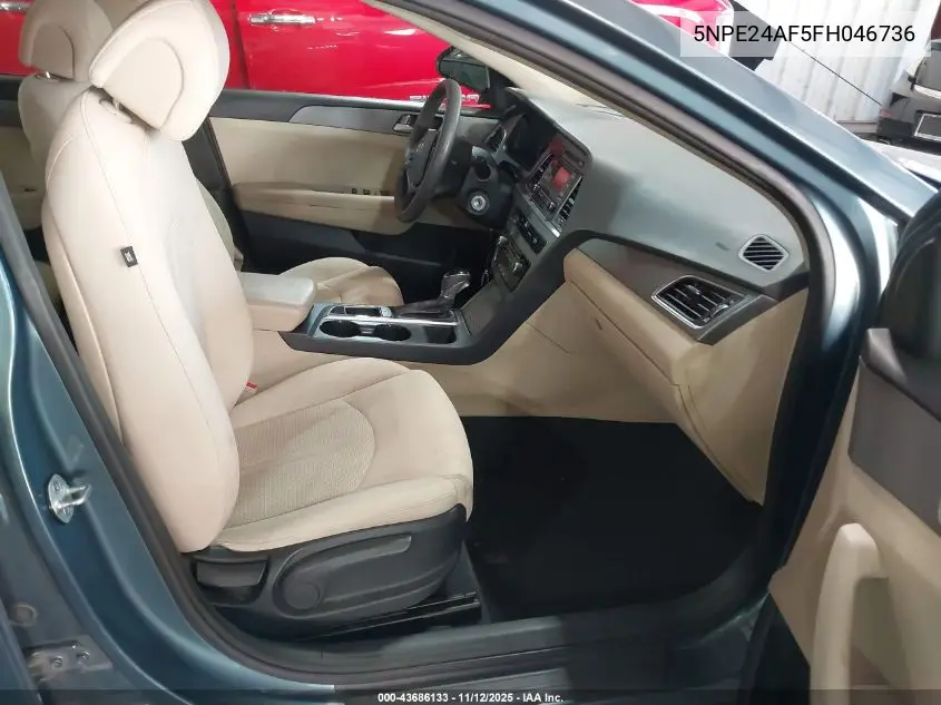 5NPE24AF5FH046736 2015 Hyundai Sonata Se