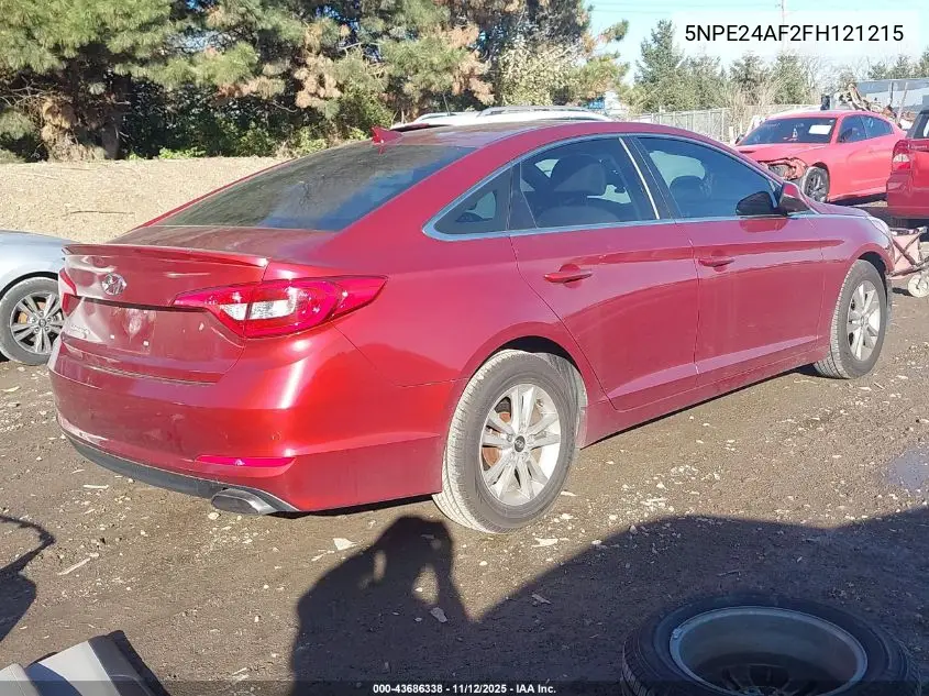 5NPE24AF2FH121215 2015 Hyundai Sonata Se