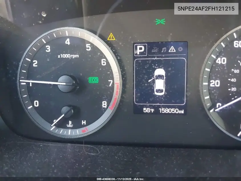 5NPE24AF2FH121215 2015 Hyundai Sonata Se