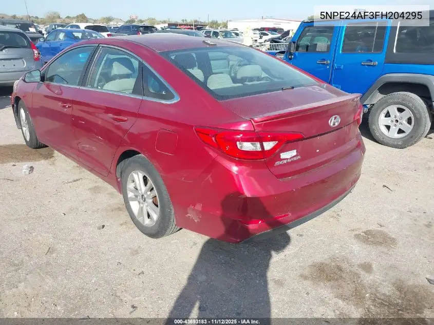 5NPE24AF3FH204295 2015 Hyundai Sonata Se