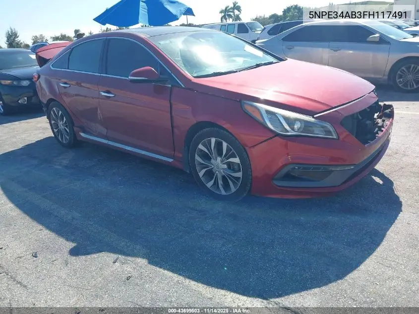 5NPE34AB3FH117491 2015 Hyundai Sonata Limited 2.0T