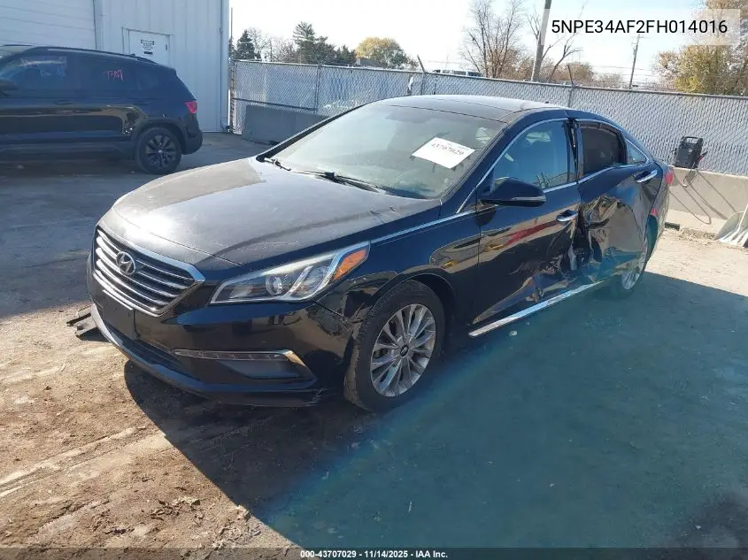 5NPE34AF2FH014016 2015 Hyundai Sonata Limited