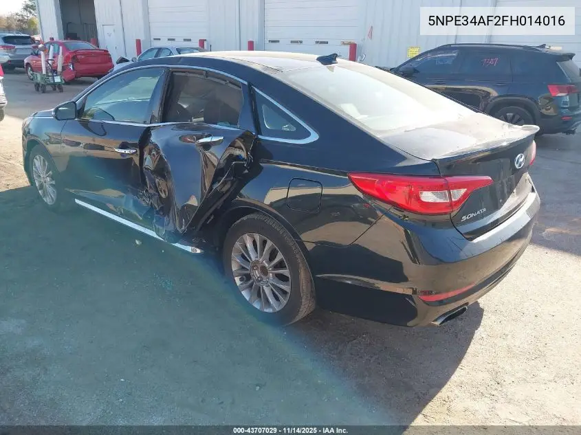 5NPE34AF2FH014016 2015 Hyundai Sonata Limited