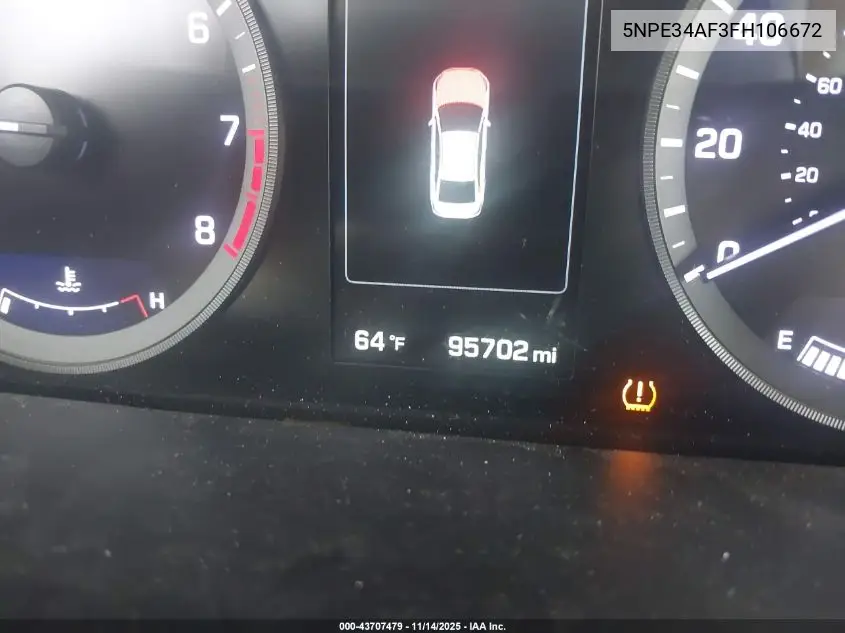 5NPE34AF3FH106672 2015 Hyundai Sonata Sport