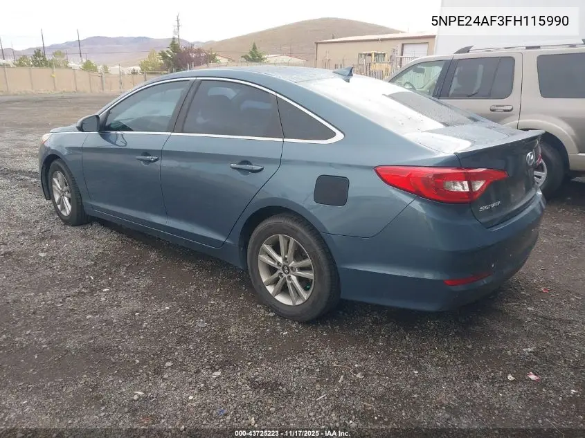 5NPE24AF3FH115990 2015 Hyundai Sonata Se