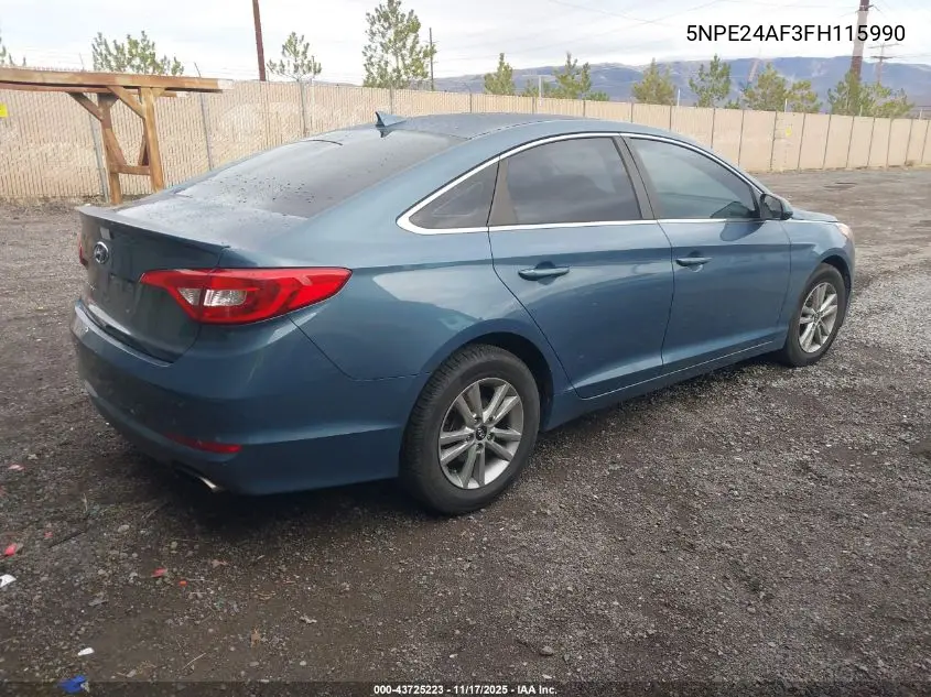 5NPE24AF3FH115990 2015 Hyundai Sonata Se