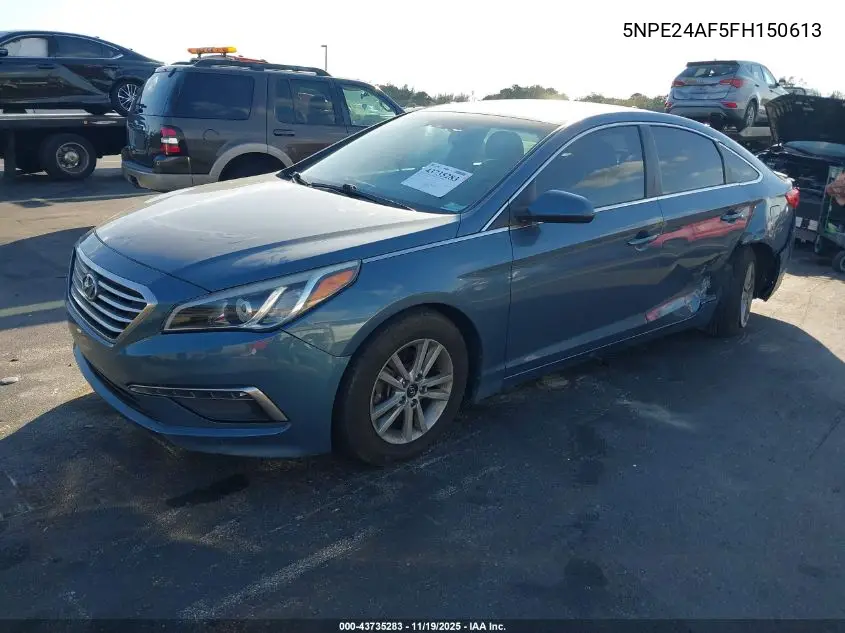 5NPE24AF5FH150613 2015 Hyundai Sonata Se