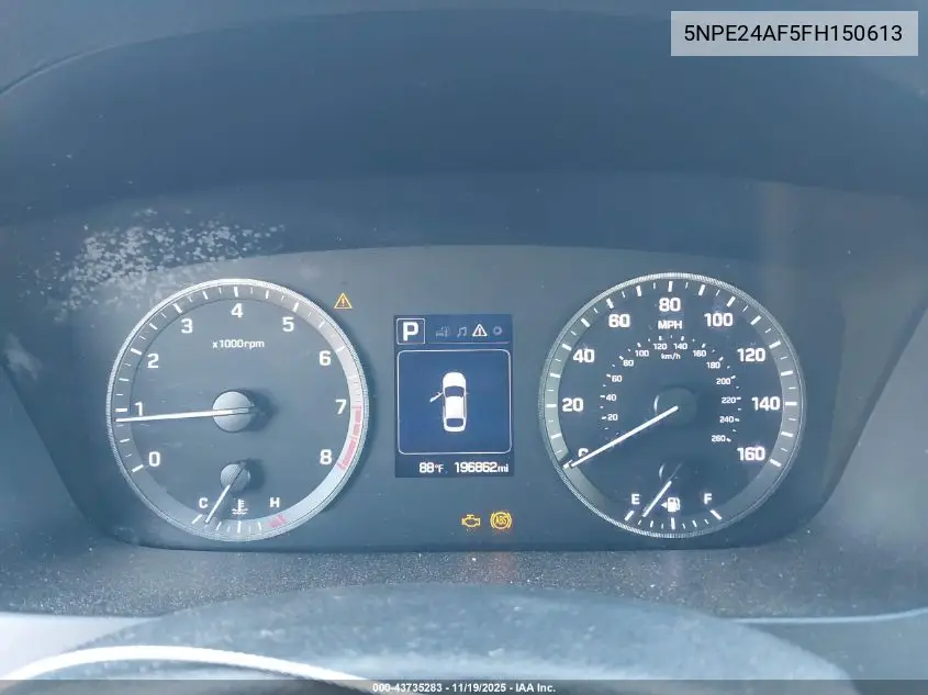 5NPE24AF5FH150613 2015 Hyundai Sonata Se