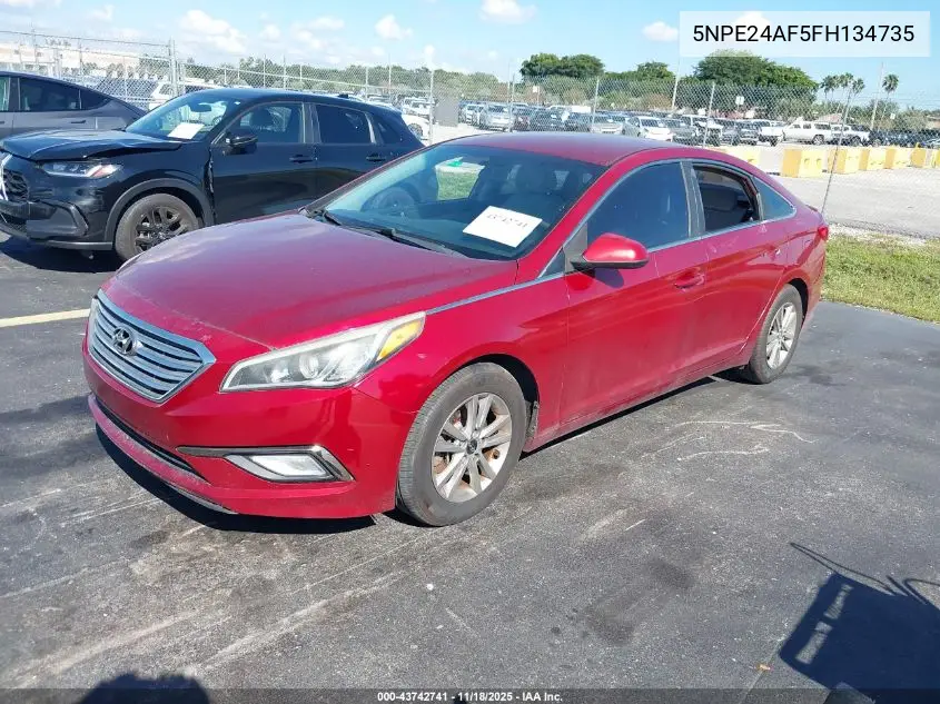 5NPE24AF5FH134735 2015 Hyundai Sonata Se