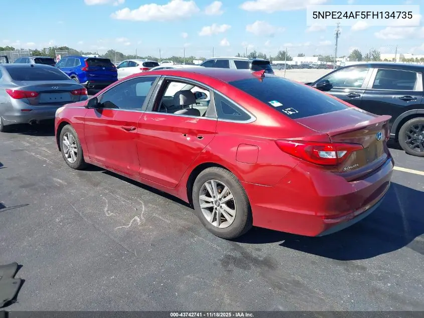 5NPE24AF5FH134735 2015 Hyundai Sonata Se