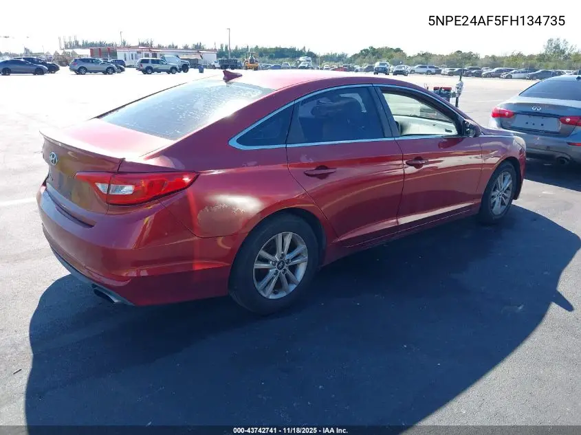 5NPE24AF5FH134735 2015 Hyundai Sonata Se