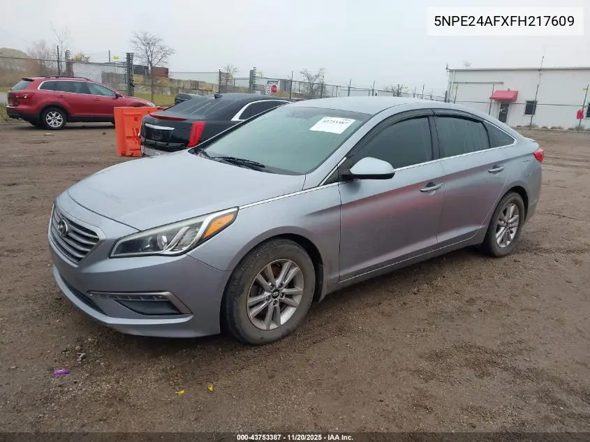 5NPE24AFXFH217609 2015 Hyundai Sonata Se