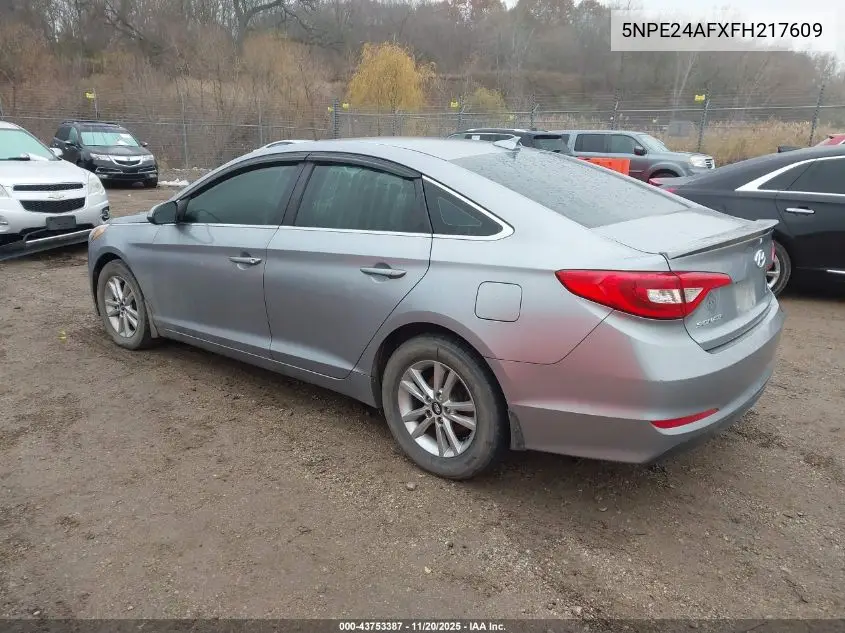 5NPE24AFXFH217609 2015 Hyundai Sonata Se