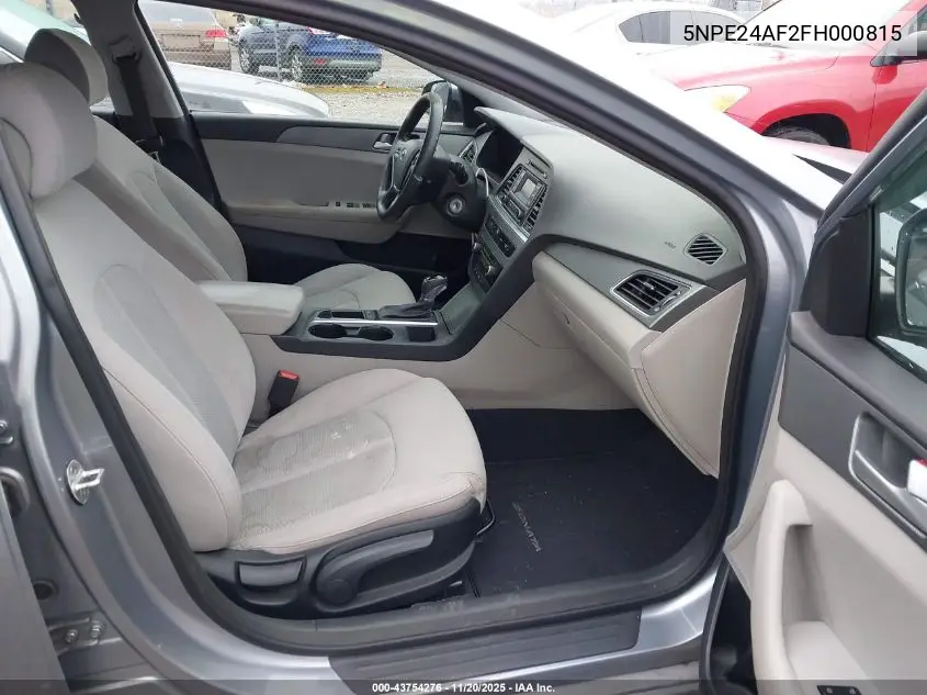 5NPE24AF2FH000815 2015 Hyundai Sonata Se