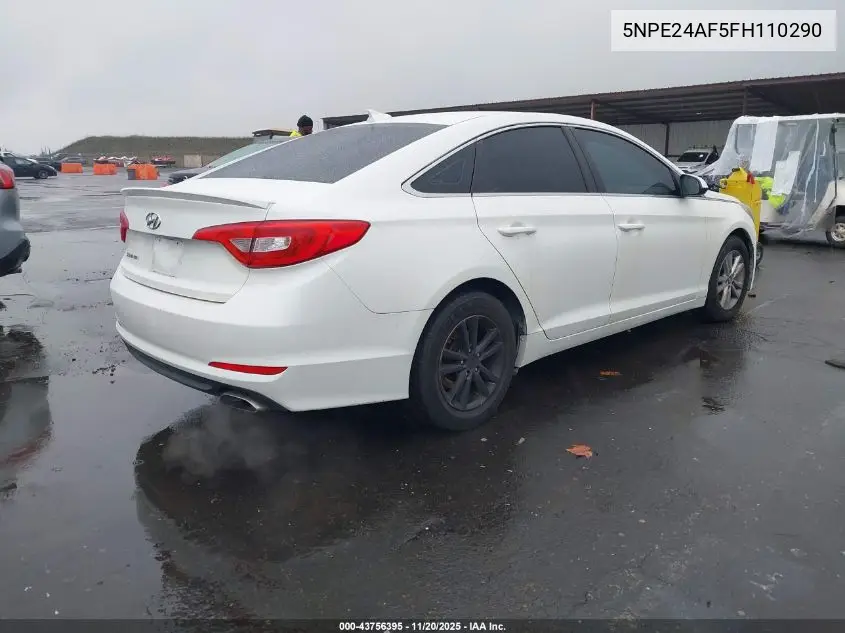 5NPE24AF5FH110290 2015 Hyundai Sonata Se