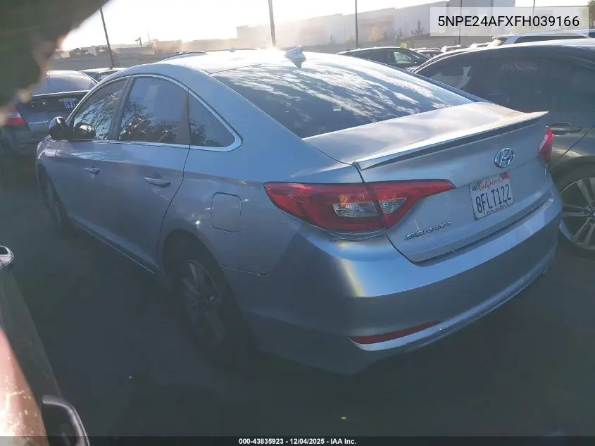 5NPE24AFXFH039166 2015 Hyundai Sonata Se