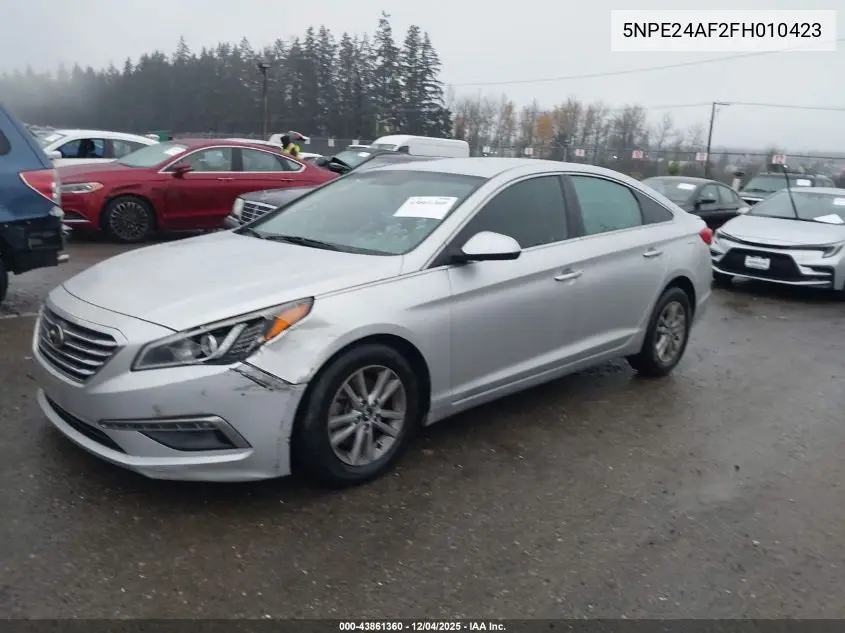 5NPE24AF2FH010423 2015 Hyundai Sonata Se