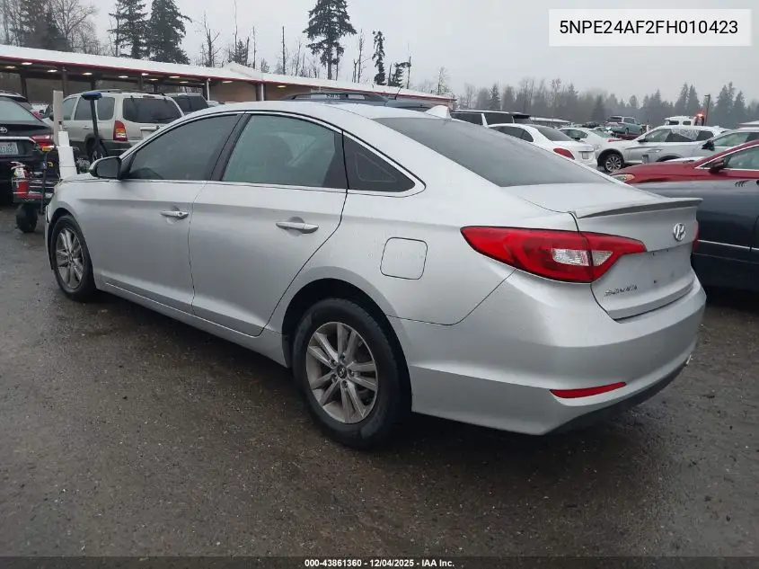5NPE24AF2FH010423 2015 Hyundai Sonata Se
