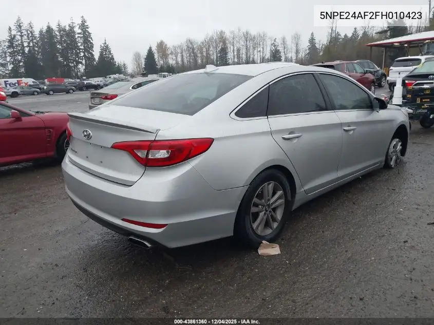 5NPE24AF2FH010423 2015 Hyundai Sonata Se