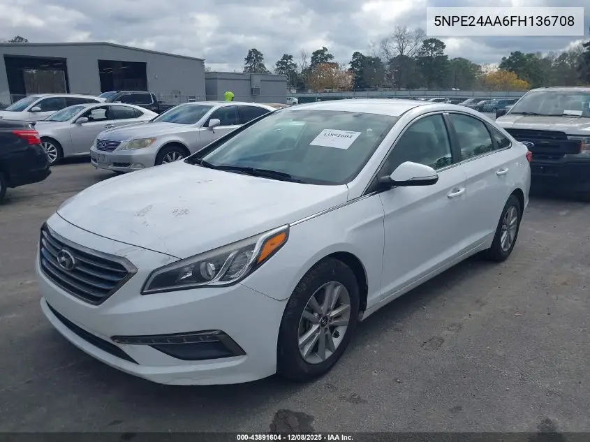 5NPE24AA6FH136708 2015 Hyundai Sonata Eco