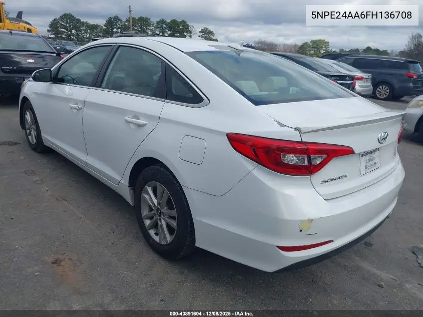 5NPE24AA6FH136708 2015 Hyundai Sonata Eco