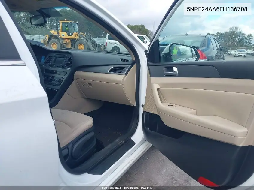 5NPE24AA6FH136708 2015 Hyundai Sonata Eco