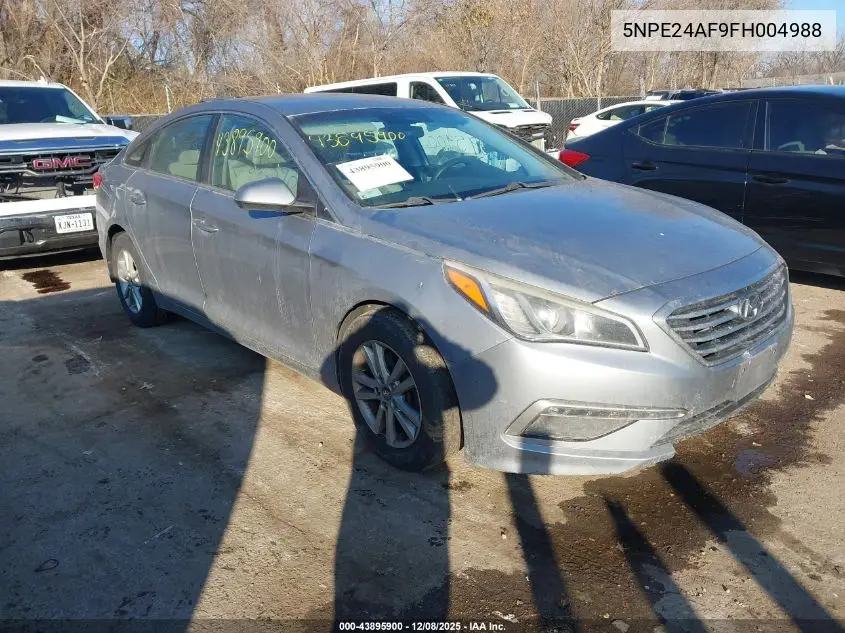 5NPE24AF9FH004988 2015 Hyundai Sonata Se
