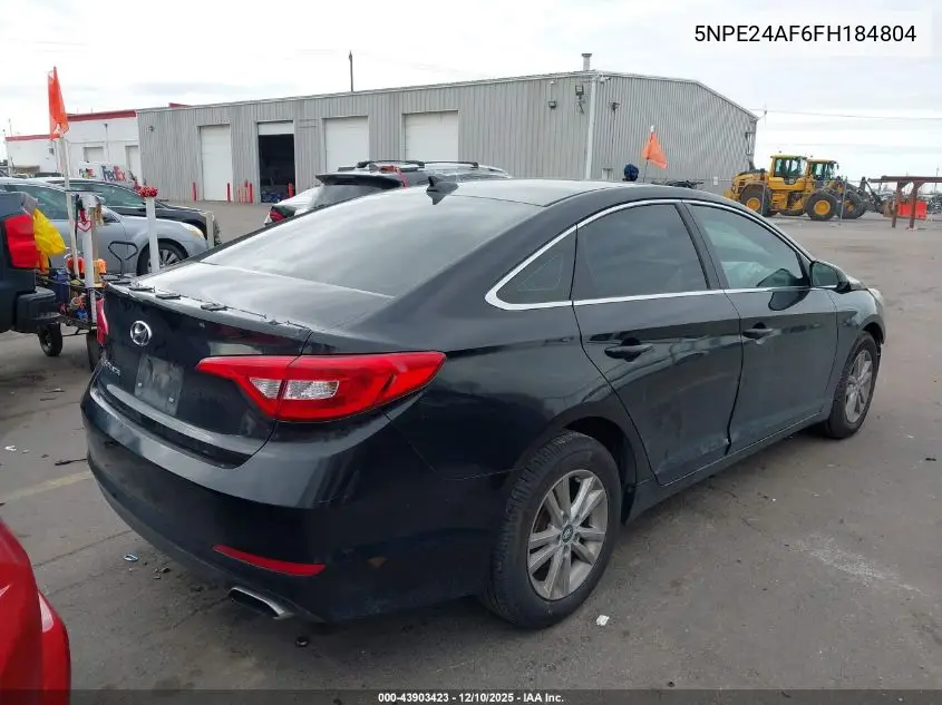 5NPE24AF6FH184804 2015 Hyundai Sonata Se