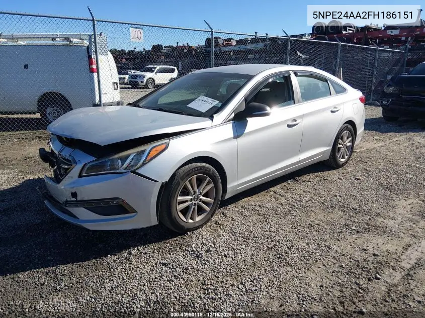 5NPE24AA2FH186151 2015 Hyundai Sonata Eco