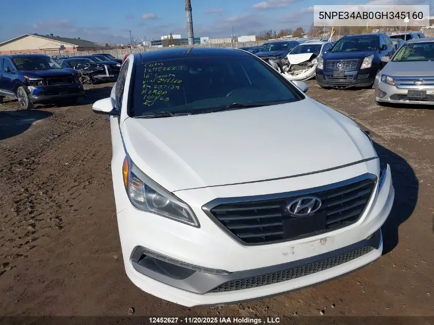 5NPE34AB0GH345160 2016 Hyundai Sonata Sport/Limited