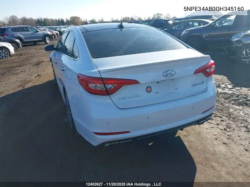 5NPE34AB0GH345160 2016 Hyundai Sonata Sport/Limited