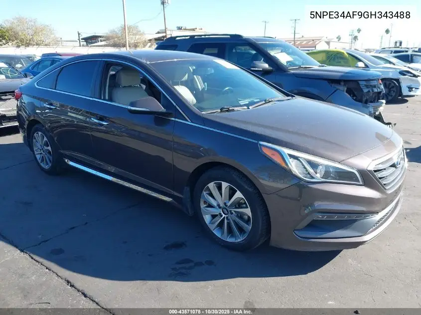5NPE34AF9GH343488 2016 Hyundai Sonata Sport