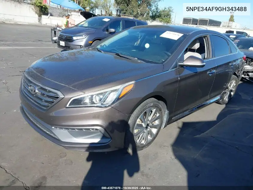 5NPE34AF9GH343488 2016 Hyundai Sonata Sport