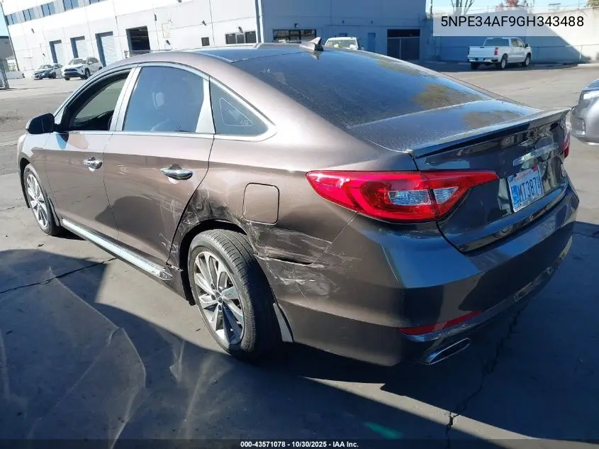 5NPE34AF9GH343488 2016 Hyundai Sonata Sport