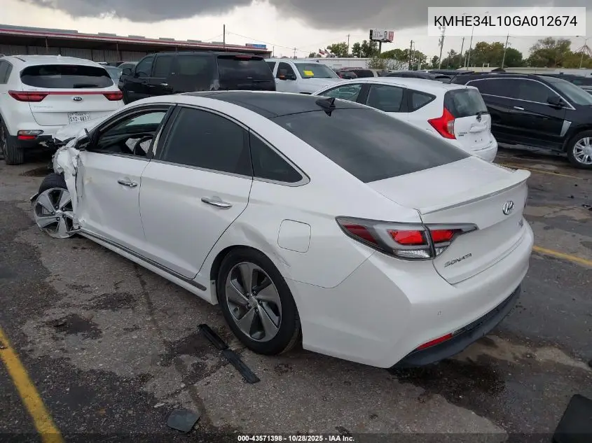 KMHE34L10GA012674 2016 Hyundai Sonata Hybrid Limited