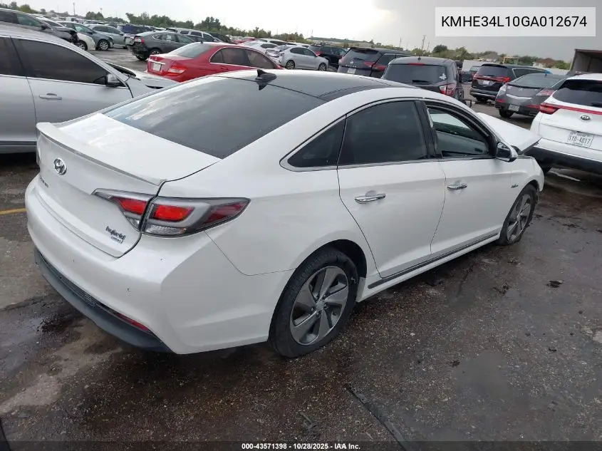 KMHE34L10GA012674 2016 Hyundai Sonata Hybrid Limited