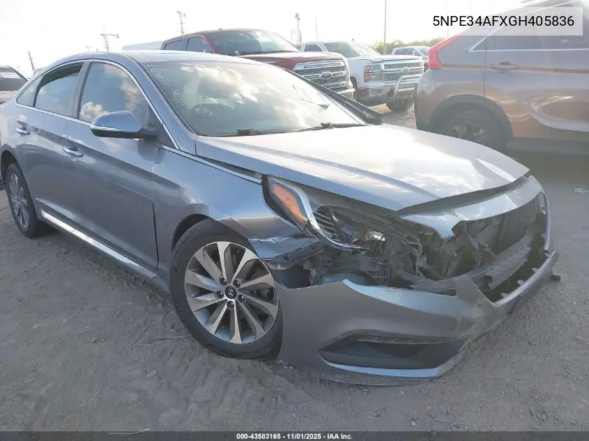 5NPE34AFXGH405836 2016 Hyundai Sonata Sport