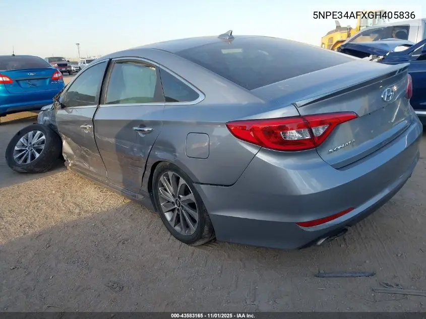 5NPE34AFXGH405836 2016 Hyundai Sonata Sport