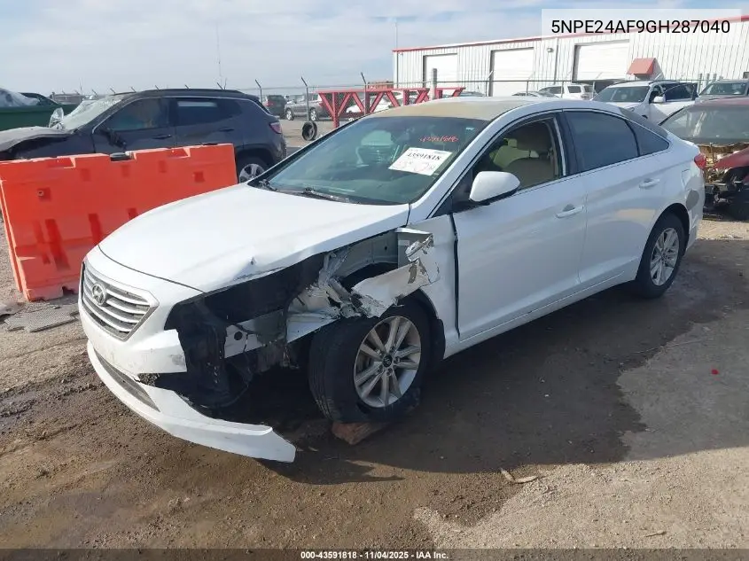 5NPE24AF9GH287040 2016 Hyundai Sonata Se
