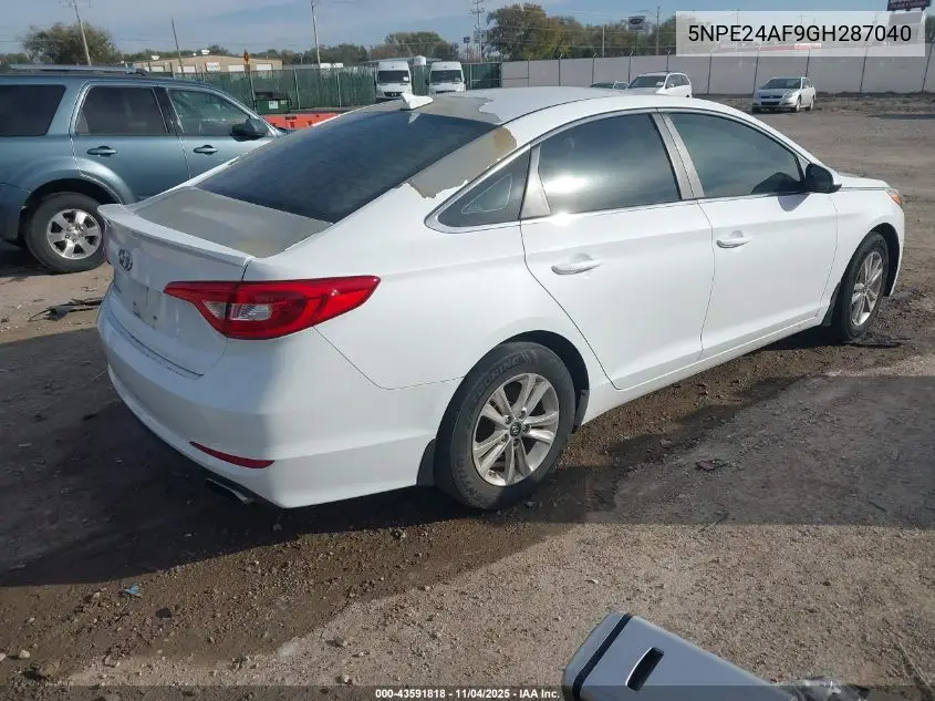 5NPE24AF9GH287040 2016 Hyundai Sonata Se