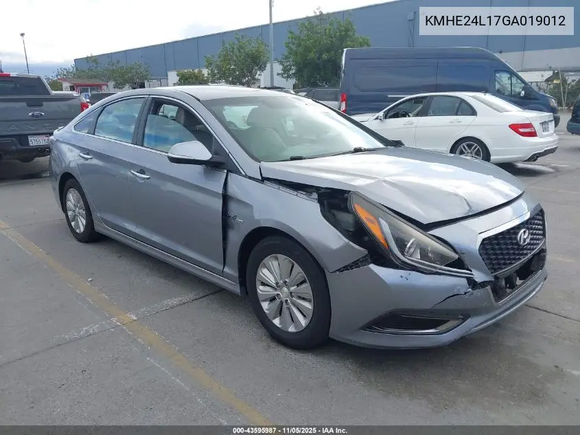 KMHE24L17GA019012 2016 Hyundai Sonata Hybrid Se