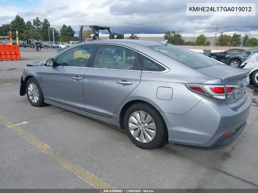 KMHE24L17GA019012 2016 Hyundai Sonata Hybrid Se