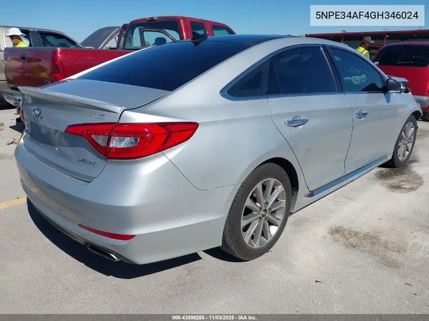 5NPE34AF4GH346024 2016 Hyundai Sonata Limited
