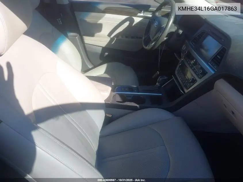 KMHE34L16GA017863 2016 Hyundai Sonata Hybrid Limited