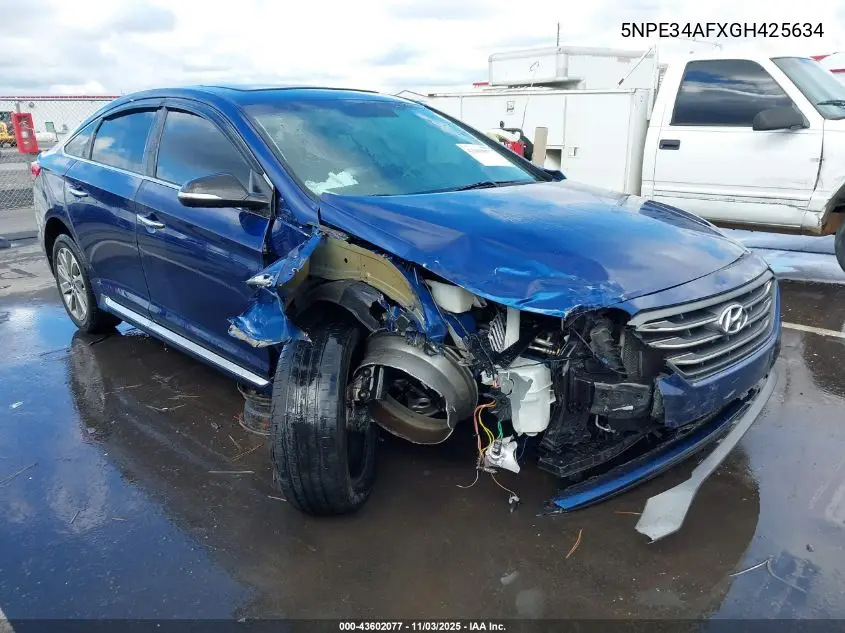 5NPE34AFXGH425634 2016 Hyundai Sonata Sport