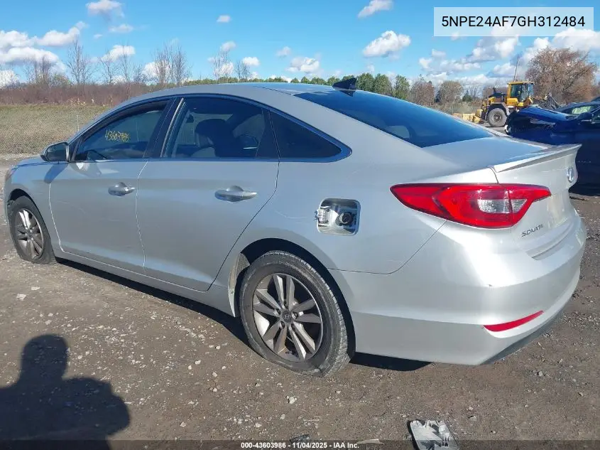 5NPE24AF7GH312484 2016 Hyundai Sonata Se