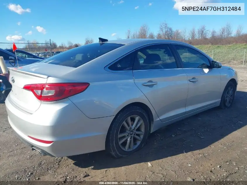 5NPE24AF7GH312484 2016 Hyundai Sonata Se