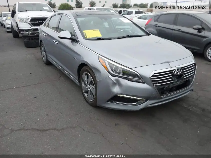 KMHE34L16GA012663 2016 Hyundai Sonata Hybrid Limited