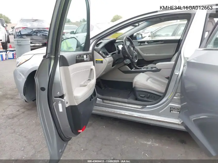 KMHE34L16GA012663 2016 Hyundai Sonata Hybrid Limited